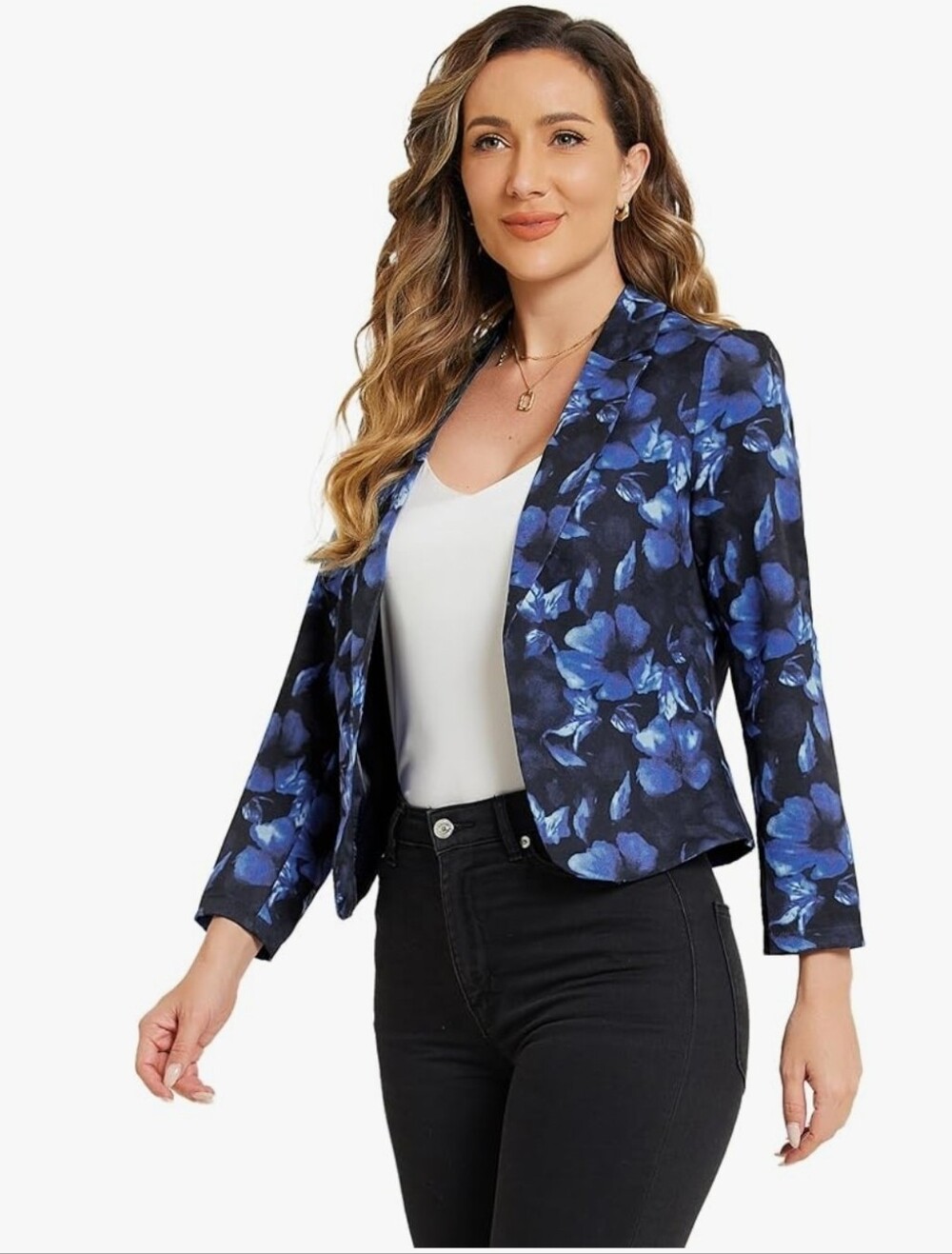 Allegra K Women's Dressy Casual Blazer open front Jacket Womens size Large New